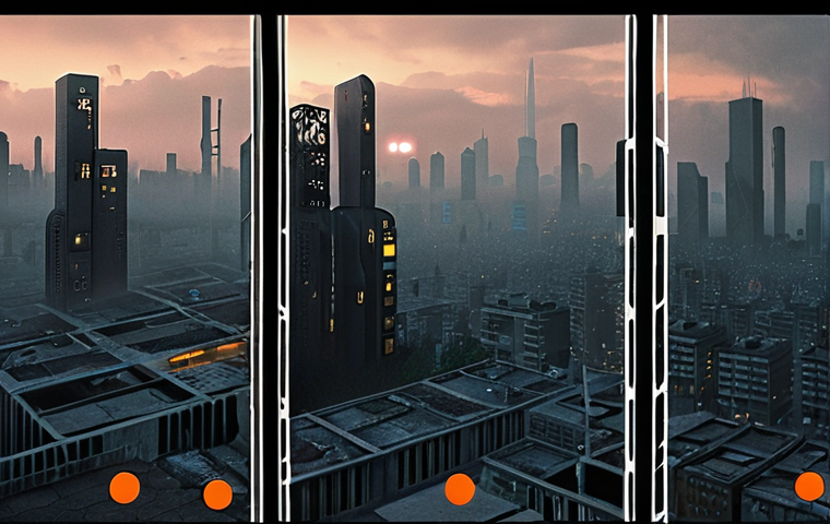**Prompt 1: The Blurring Veil**
    A contemporary urban landscape at dusk, with subtle digital overlays suggesting pervasive surveillance and data collection. In the foreground, a lone figure holds a smartphone, its screen reflecting fragmented images of classic dystopian novel covers like '1984' and 'Brave New World.' The atmosphere is subtly unsettling, with a hazy, almost polluted sky hinting at environmental decay. Robotic elements or subtle AI symbols are integrated into the city architecture, representing technological advancement intertwined with potential loss of autonomy. The overall mood should be contemplative and slightly melancholic, visually capturing the vanishing boundary between speculative fiction and present-day reality. High-resolution, cinematic lighting, deep focus.